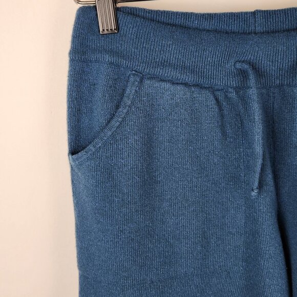 8 by YOOX Italy Wool Cashmere Blend Thick Knit Wide Leg Sweatpants Blue sz XS - Picture 5 of 8
